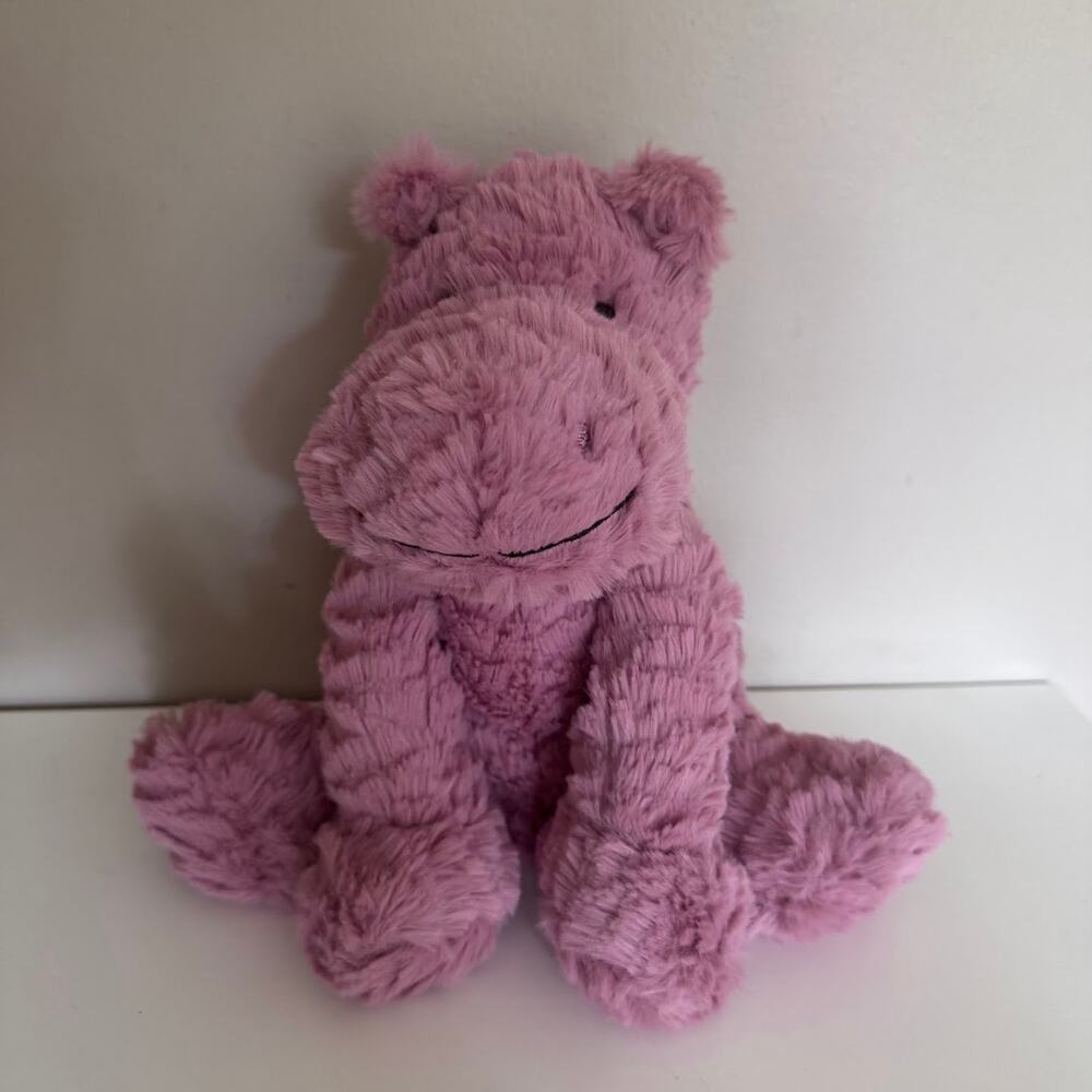 Jellycat Fuddlewuddle Hippo Pink Soft Plush Stuffed Animal Retired 9"